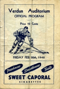 Montreal C.N.R. 1947-48 game program