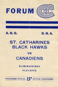 Montreal Junior Canadiens 1967-68 game program