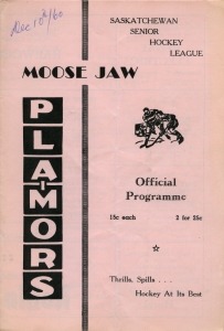 Moose Jaw Pla-Mors 1960-61 game program