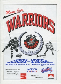 Moose Jaw Warriors 1991-92 game program