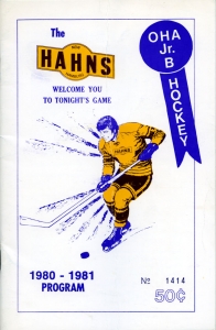 New Hamburg Hahns 1980-81 game program