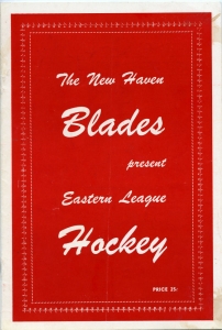 New Haven Blades 1956-57 game program
