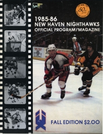 New Haven Nighthawks 1985-86 game program