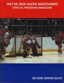 New Haven Nighthawks 1987-88 game program