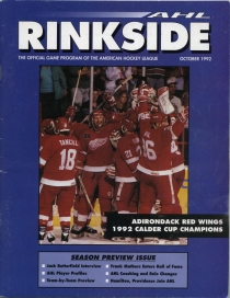 New Haven Senators 1992-93 game program