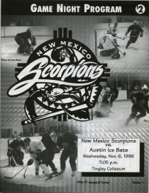 New Mexico Scorpions 1996-97 game program
