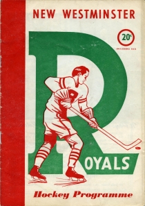 New Westminster Royals 1952-53 game program
