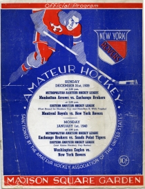 New York Rovers 1939-40 game program