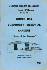 North Bay Trappers 1967-68 game program