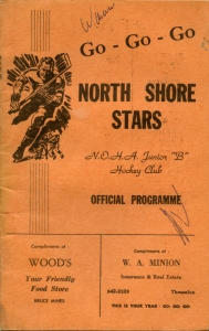 North Shore Stars 1970-71 game program