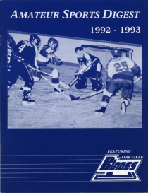 Oakville Blades 1992-93 game program
