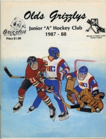 Olds Grizzlys 1987-88 game program