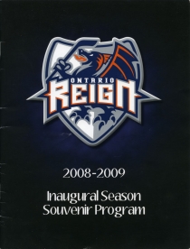 Ontario Reign 2008-09 game program