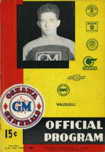 Oshawa Generals 1949-50 game program