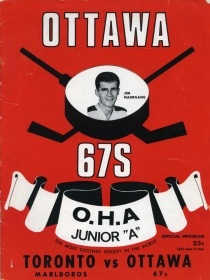 Ottawa 67's 1967-68 game program