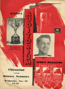 Ottawa Senators 1949-50 game program