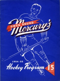 Owen Sound Mercurys 1954-55 game program