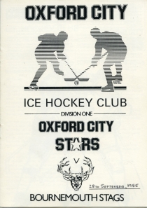 Oxford City Stars 1985-86 game program