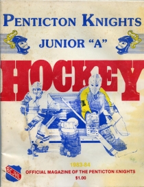 Penticton Knights 1983-84 game program