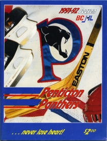 Penticton Panthers 1991-92 game program