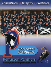 Penticton Panthers 2003-04 game program