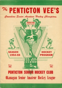 Penticton Vees 1954-55 game program