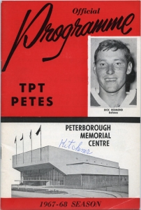 Peterborough Petes 1967-68 game program