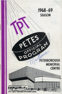 Peterborough Petes 1968-69 game program