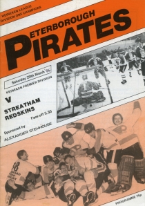 Peterborough Pirates 1985-86 game program