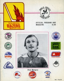 Philadelphia Blazers 1972-73 game program