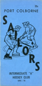 Port Colborne Sailors 1974-75 game program