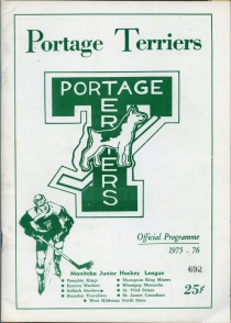 Portage Terriers 1975-76 game program