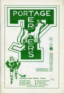 Portage Terriers 1976-77 game program