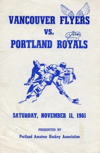 Portland Royals 1961-62 game program