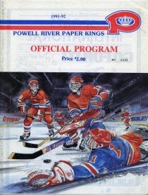 Powell River Paper Kings 1991-92 game program