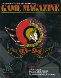 Prince Edward Island Senators 1993-94 game program