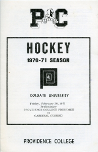 Providence College 1970-71 game program