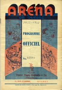 Quebec Aces 1937-38 game program