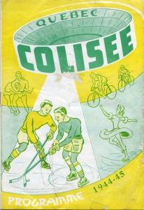 Quebec Aces 1944-45 game program