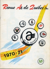 Quebec Aces 1970-71 game program