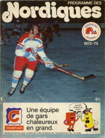 Quebec Nordiques 1972-73 game program