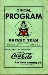 Red Deer A-20 C.A.S.C. T.C. 1942-43 game program