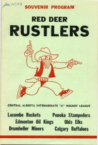 Red Deer Rustlers 1962-63 game program