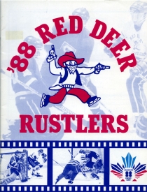Red Deer Rustlers 1988-89 game program