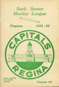Regina Capitals 1952-53 game program