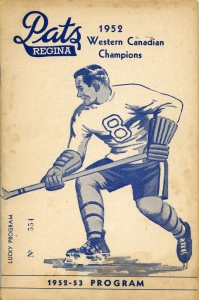Regina Pats 1952-53 game program