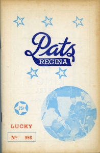 Regina Pats 1957-58 game program