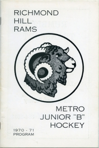 Richmond Hill Rams 1970-71 game program