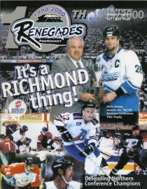 Richmond Renegades 1999-00 game program