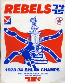 Roanoke Valley Rebels 1974-75 game program